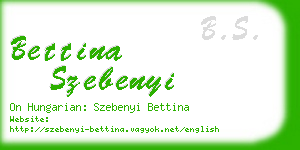 bettina szebenyi business card